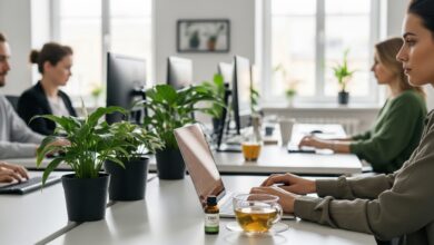 Stressabbau im Arbeitsalltag [Bild mit Hilfe von KI erstellt]