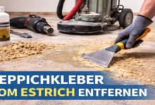Teppichkleber von Estrich entfernen