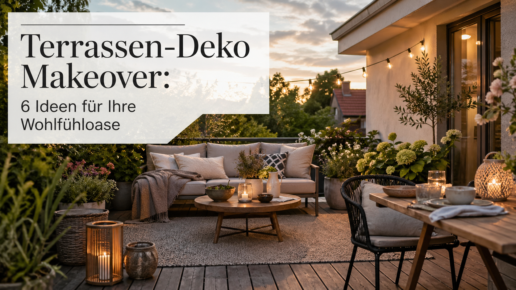 Terrassen-Deko Makeover: 6 Ideen für Ihre Wohlfühloase