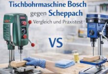 Tischbohrmaschine Bosch gegen Scheppach Vergleich und Praxistest