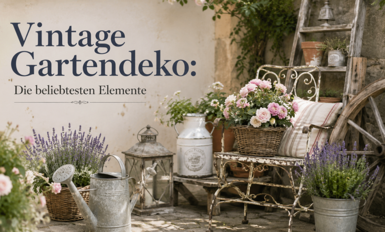Vintage Gartendeko gestalten