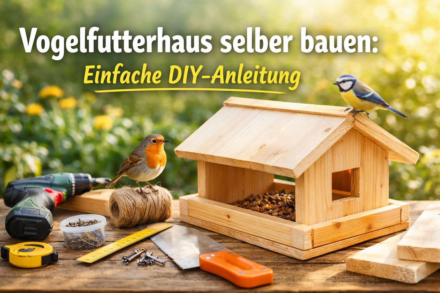 Vogelfutterhaus selber bauen: Einfache DIY-Anleitung