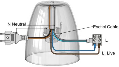 Was ist bei einer Lampe N und L