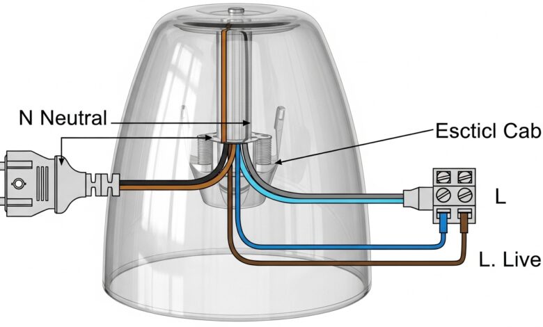 Was ist bei einer Lampe N und L