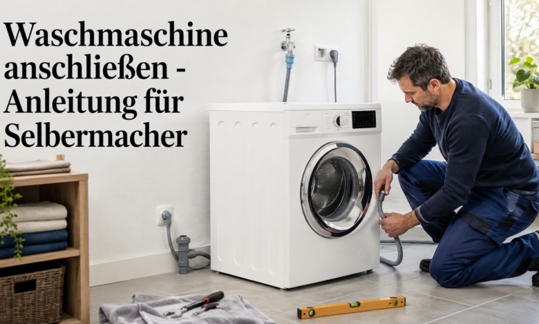 Waschmaschine anschliessen für Selbermacher [Bild mit Hilfe von KI erstellt]