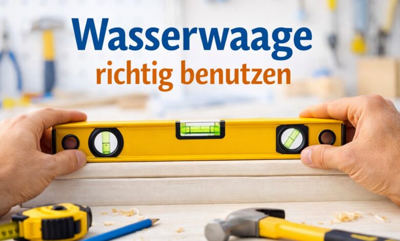 Wasserwaage richtig benutzen [Bild mit Hilfe von KI erstellt]