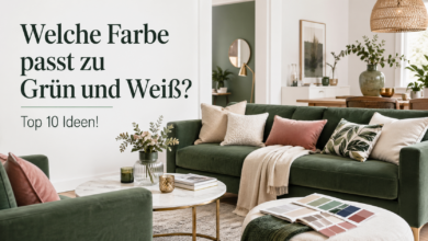Welche Farbe passt zu Grün und Weiss [Bild mit Hilfe von KI erstellt]