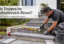 Wie Treppen im Aussenbereich fliesen