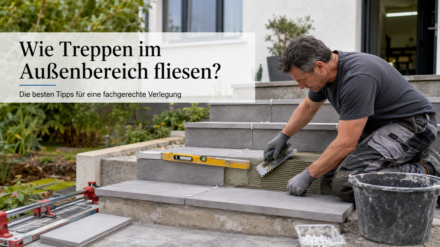 Wie Treppen im Außenbereich fliesen?