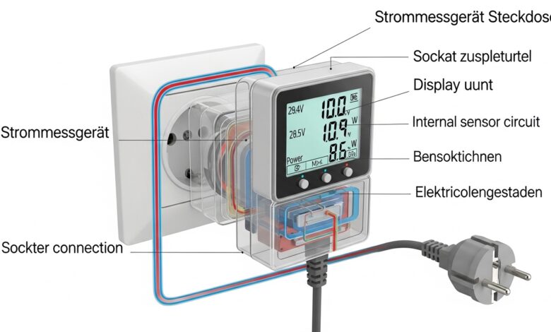 Wie funktioniert ein Strommessgeraet Steckdose