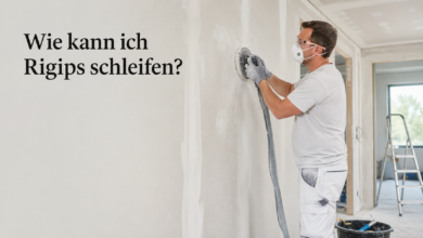 Wie kann ich Rigips schleifen