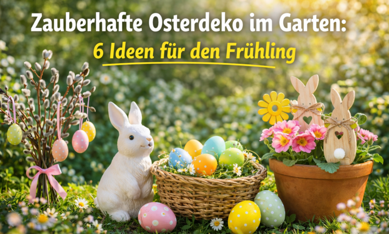 Zauberhafte Osterdeko im Garten