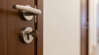 Zugefallene Tür öffnen, aber Schlüssel steckt von innen?