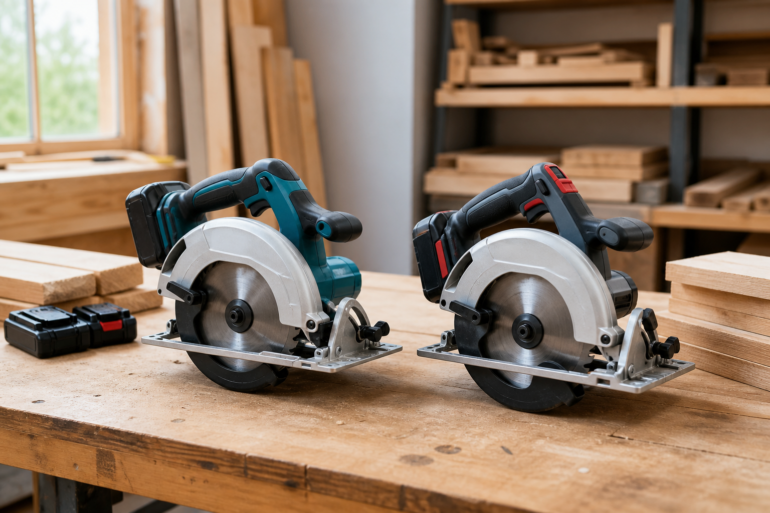 Parkside vs. Festool – Akkuhandkreissäge Vergleich [Bild mit Hilfe von KI erstellt]