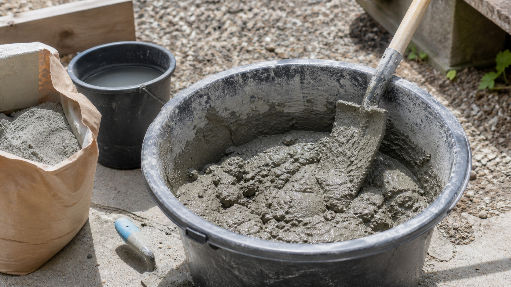 Beton richtig mischen: Mischungsverhältnis, Wasser und typische Fehler