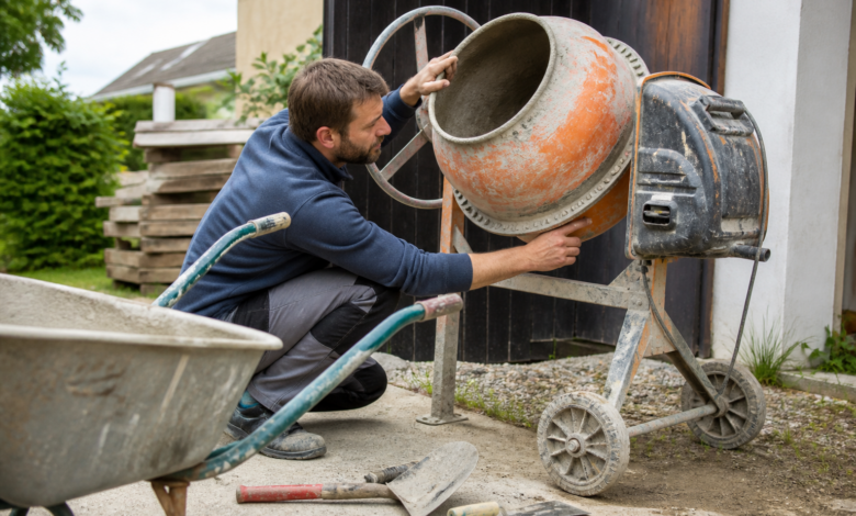 Betonmischer gebraucht kaufen – [Bild mit Hilfe von KI erstellt]