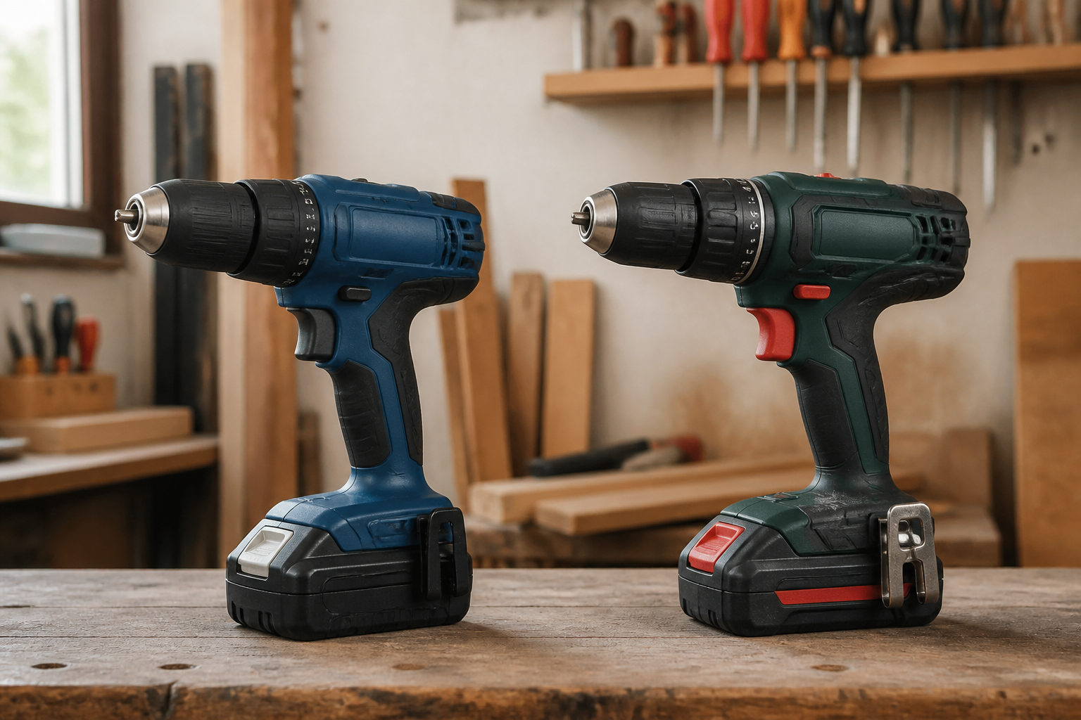 Bosch vs. Parkside von Lidl – Akkuschrauber Vergleich [Bild mit Hilfe von KI erstellt]