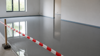 Epoxidharzboden Aushärtung & Begehbarkeit – [Bild mit Hilfe von KI erstellt]