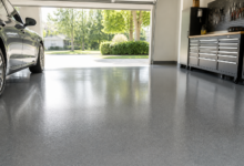 Epoxidharzboden für die Garage – [Bild mit Hilfe von KI erstellt]