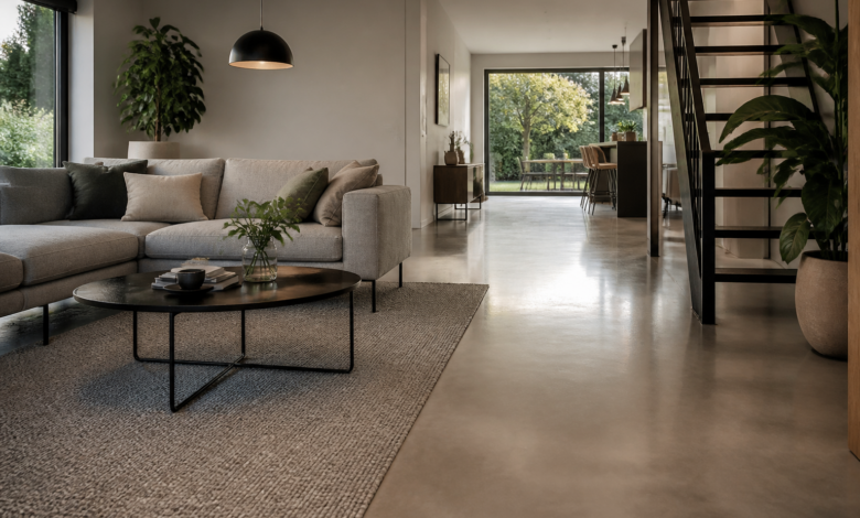 Epoxidharzboden im Wohnbereich – Design & Funktionalität – [Bild mit Hilfe von KI erstellt]