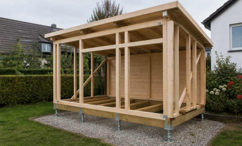 Gartenhaus Fundament ohne Beton: Bausatz, Aufbau und Grenzen – [Bild mit Hilfe von KI erstellt]
