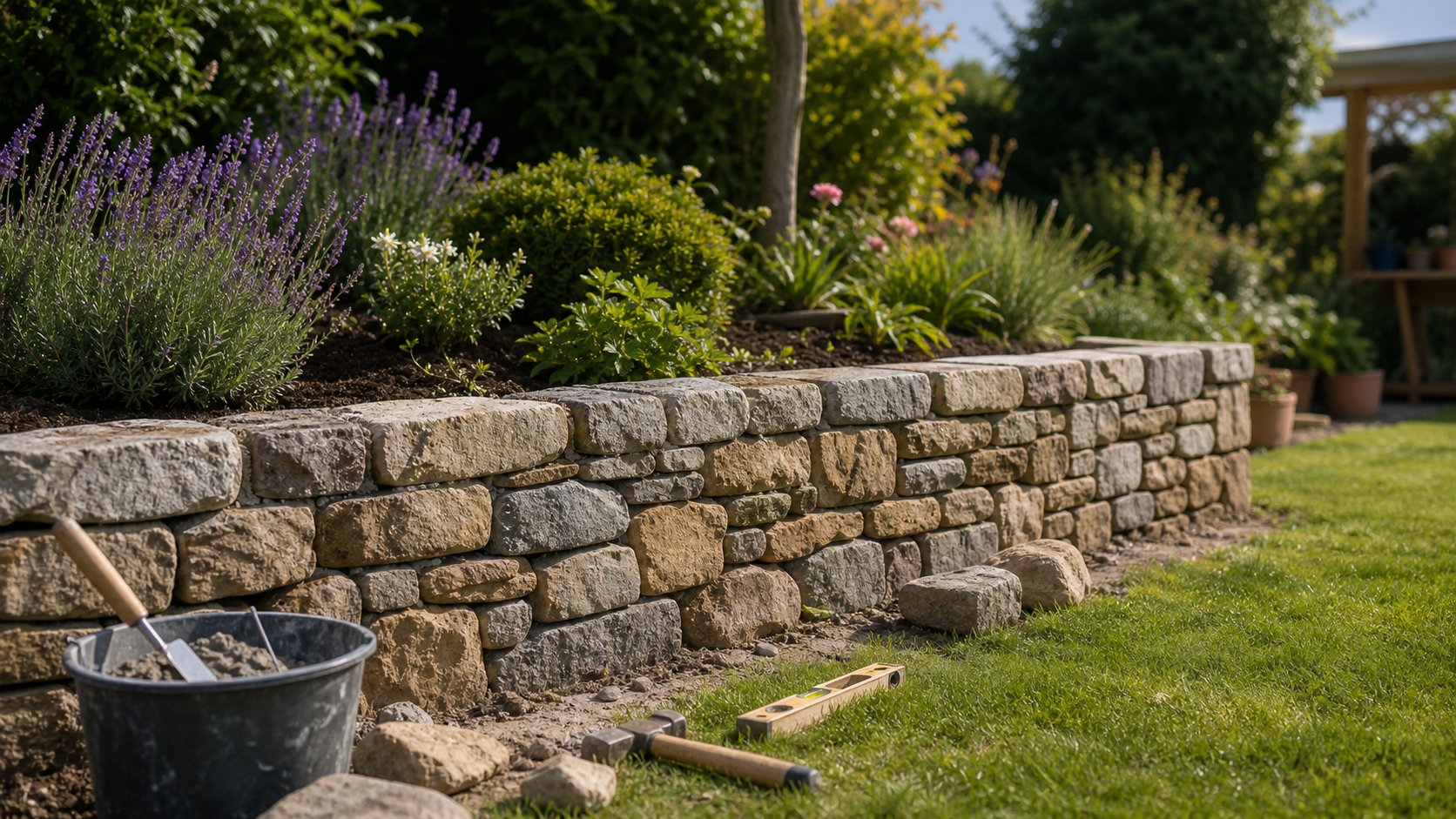 Gartenmauer aus Naturstein bauen: Anleitung und Planung