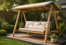 STYLISCHE Hollywoodschaukel selber bauen – DO IT YOURSELF – [Bild mit Hilfe von KI erstellt]