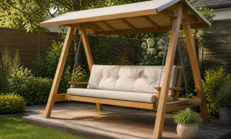 STYLISCHE Hollywoodschaukel selber bauen – DO IT YOURSELF – [Bild mit Hilfe von KI erstellt]