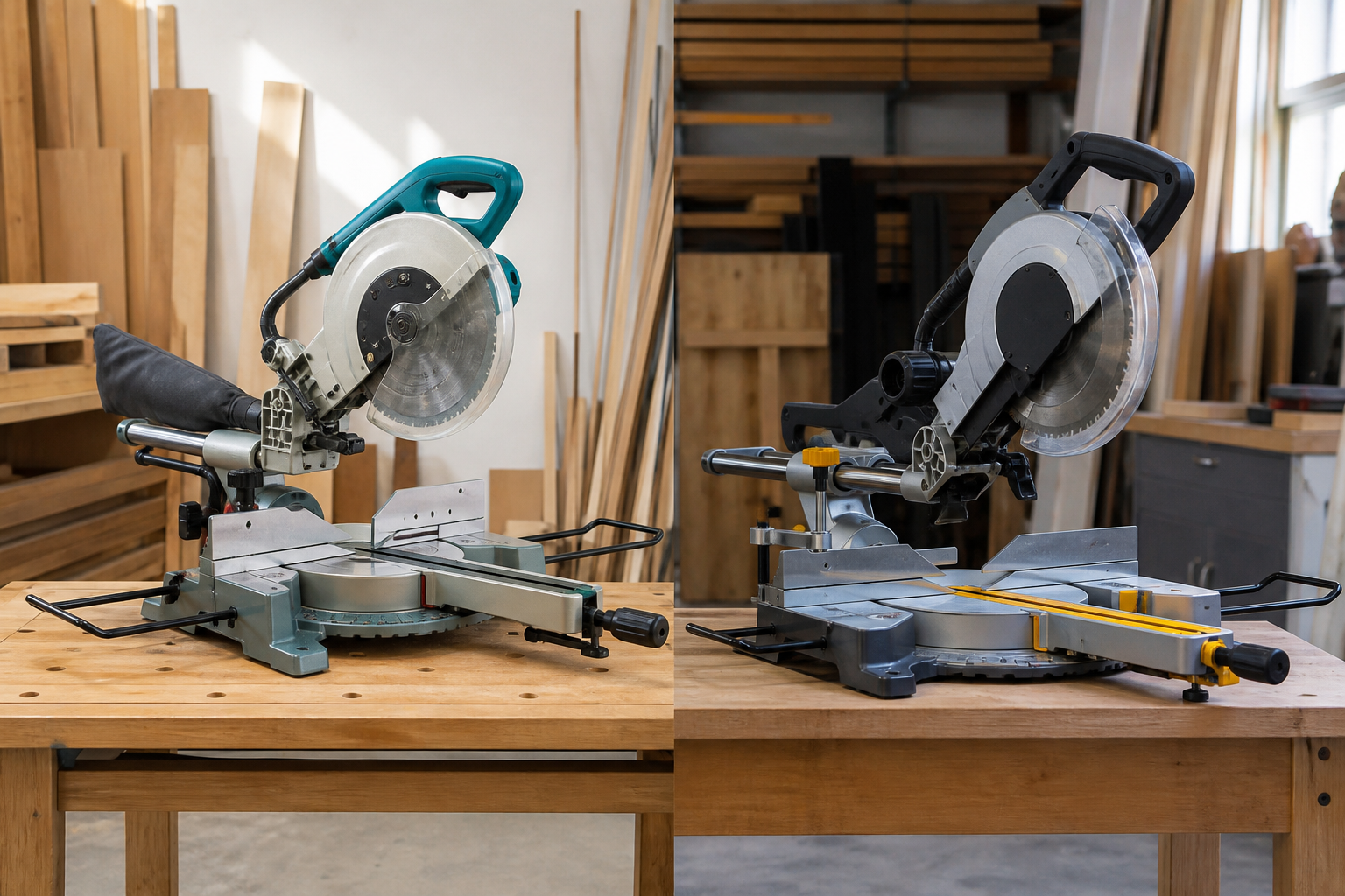 Festool KS 60 vs. Metabo KGSV 72 Xact [Bild mit Hilfe von KI erstellt]