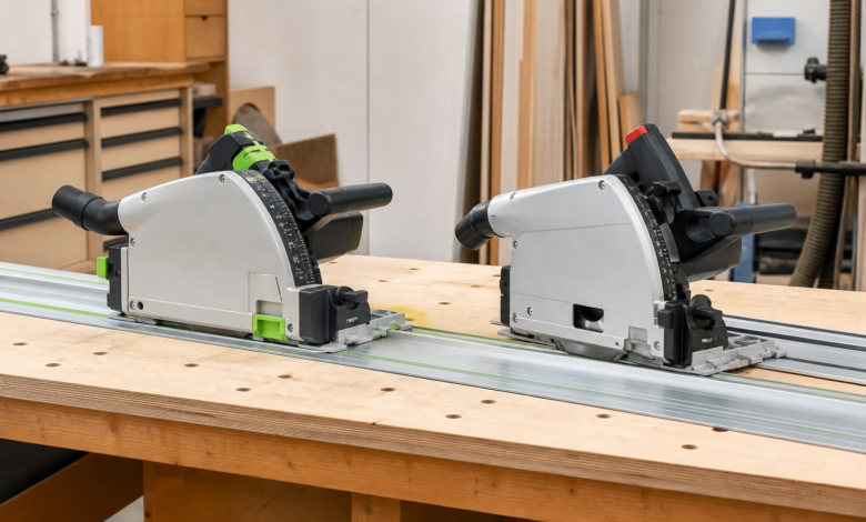 Scheppach gegen Festool – Tauchsäge Vergleich & Praxistest – [Bild mit Hilfe von KI erstellt]