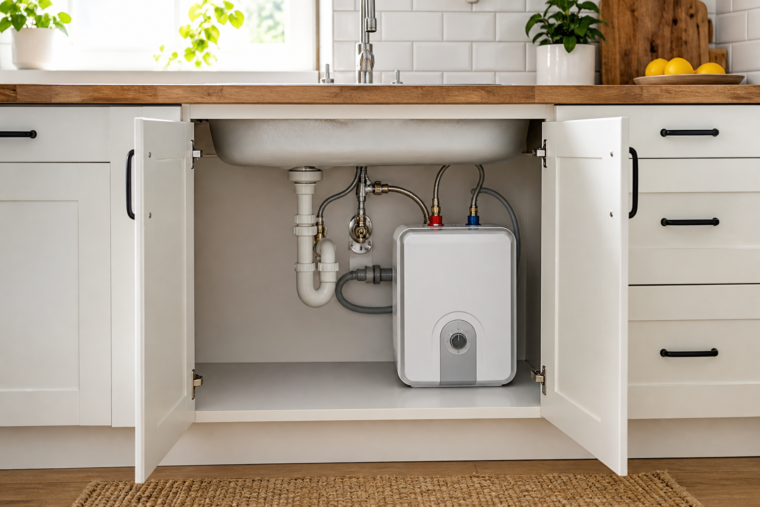 10-Liter-Untertischboiler auswählen und anschließen [Bild mit Hilfe von KI erstellt]